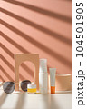 suncare product and sunscreen for summer beauty concept. cosmetic and skincare category. 104501905