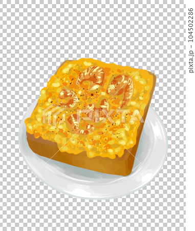 Egg toast with shrimp Egg toast with shrimp 104502286