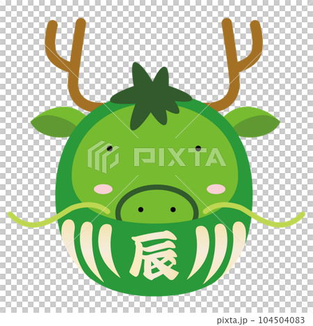 辰年年賀状素材（ダルマ) 104504083