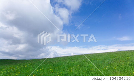 草原と空 104504216