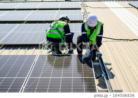 Professional engineer technician with safety helmet checking system Professional engineer technician with safety helmet checking system 104506836