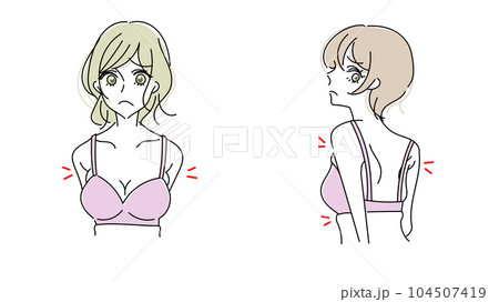 はみ肉を気にする女性 はみ肉を気にする女性 104507419