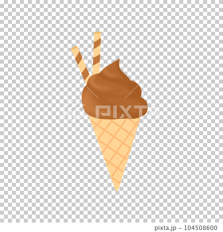 Ice cream cone with wafer roll Ice cream cone with wafer roll 104508600
