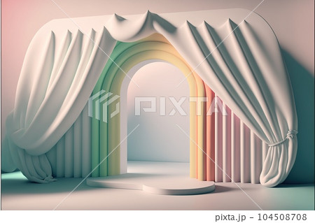 Beautiful object modern abstract stage background with colorful pastel 104508708