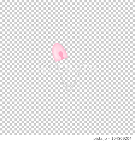 Baby pin for diapers icon, pink baby pin 104509204