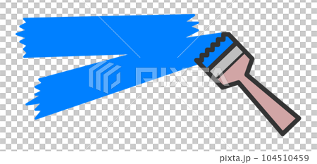 Illustration of painting with a brush and paint Illustration of painting with a brush and paint 104510459