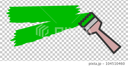 Illustration of painting with a brush and paint Illustration of painting with a brush and paint 104510460