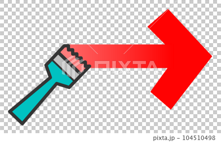 Illustration of painting with a brush and paint 104510498