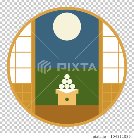 Tsukimi Illustrated icon for the full moon 104511089