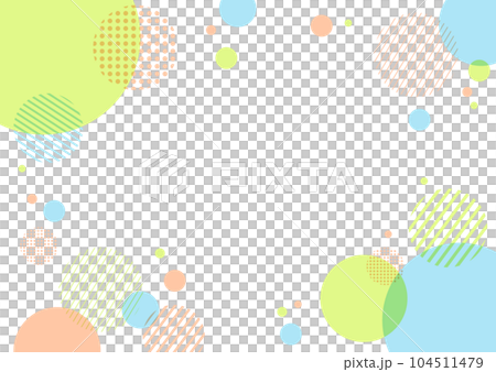 水色とピンクの水玉の幾何学パターンの背景素材 104511479