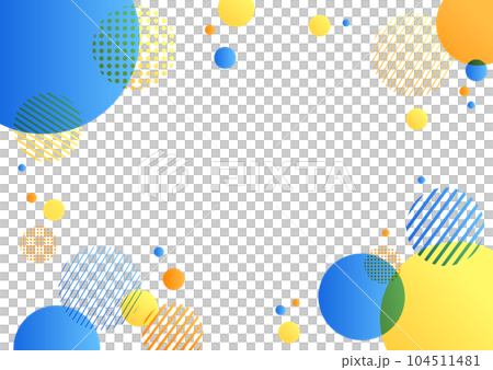 水玉の幾何学パターンの背景素材 104511481