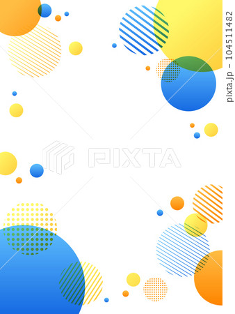 水玉の幾何学パターンの背景素材 104511482