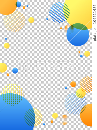 水玉の幾何学パターンの背景素材 104511482