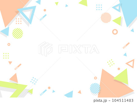 青色とピンクの幾何学パターンの背景素材 104511483