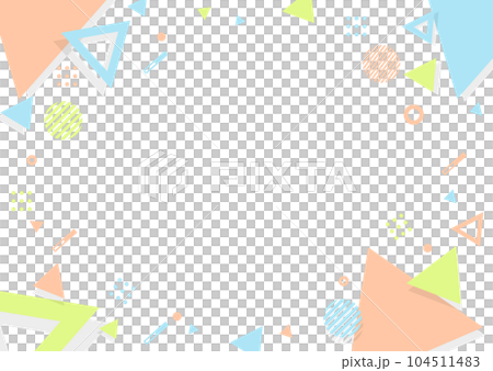 青色とピンクの幾何学パターンの背景素材 104511483