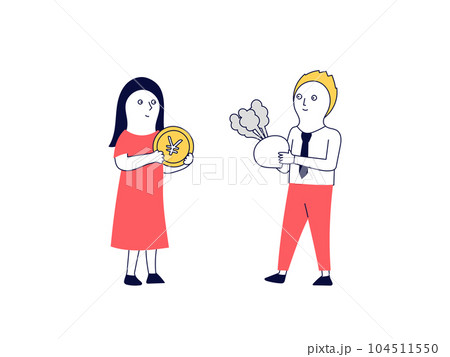 企業の株を買う個人投資家の女性 104511550