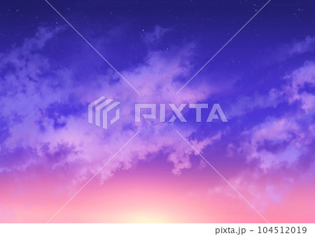 夕焼け空と雲 104512019