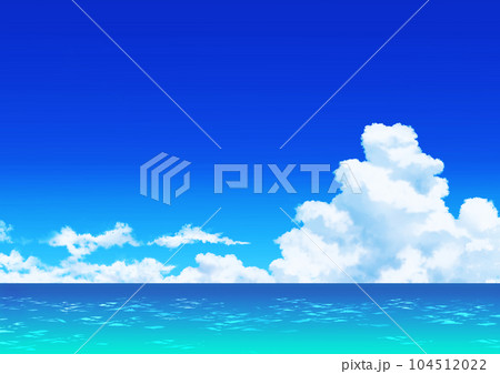 青空と入道雲と海 104512022