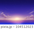 夕日と海 104512023