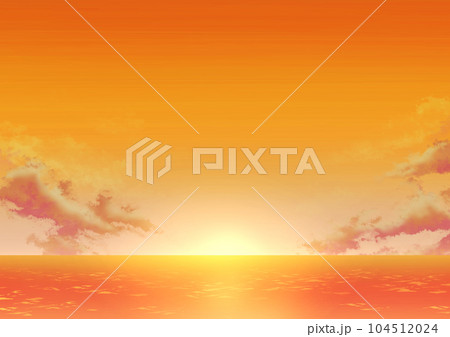 夕日と海 104512024