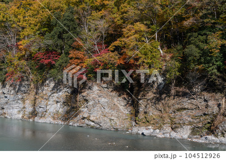 秋の長瀞の岩畳 104512926