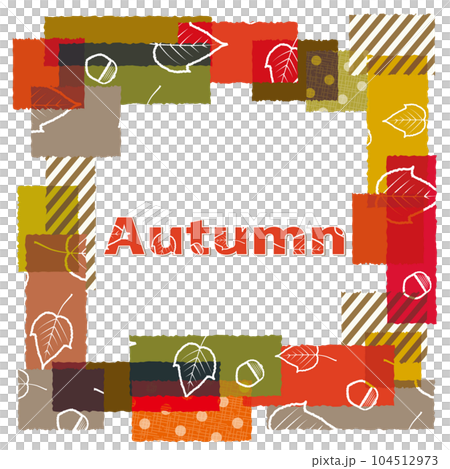 秋天的樹葉圖案圖案框架背景材料 秋天的樹葉圖案圖案框架背景材料 104512973