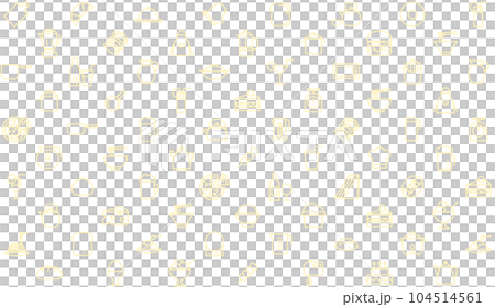 kitchen tools and cooking icons, yellow wallpaper with white background streak kitchen tools and cooking icons, yellow wallpaper with white background streak 104514561