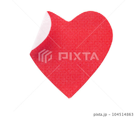 heart shape sticker isolated on white background 104514863