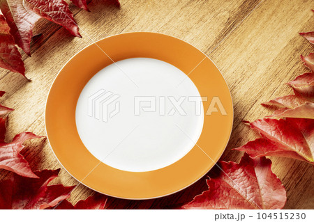 Thanksgiving day concept with empty plate Thanksgiving day concept with empty plate 104515230