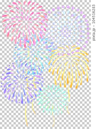 煙花_垂直_透明背景 104516283