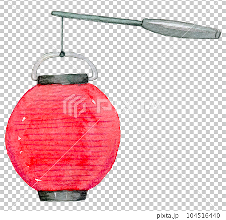 Watercolor illustration Japanese lantern Watercolor illustration Japanese lantern 104516440