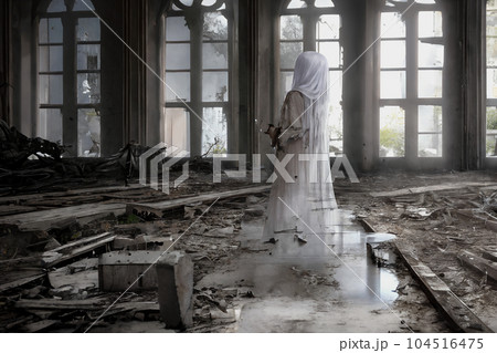 AI生成画像/廃墟のゴースト 6 AI生成画像/廃墟のゴースト 6 104516475