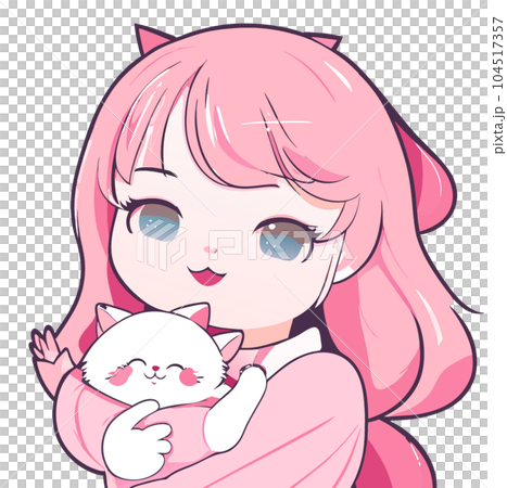Girl holding cat Girl holding cat 104517357