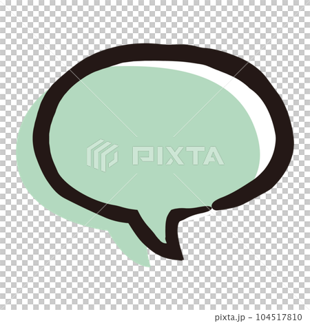 simple and cute hand drawn speech bubble 104517810