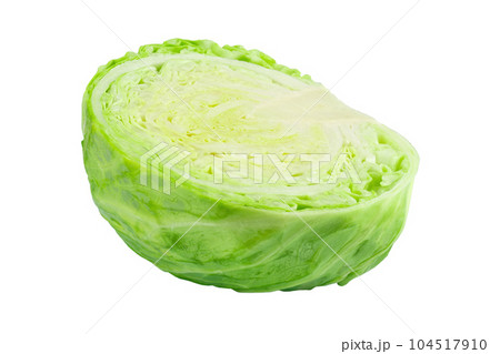 Ripe young green cabbage isolated on white background close up. File contains clipping path. Ripe young green cabbage isolated on white background close up. File contains clipping path. 104517910