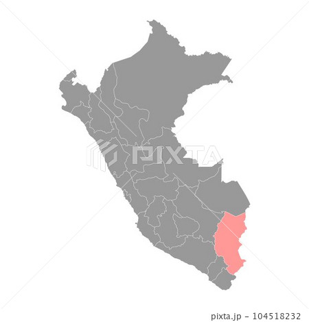 Puno map, region in Peru. Vector Illustration. 104518232