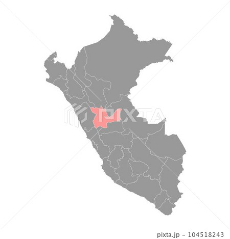Huanuco map, region in Peru. Vector Illustration. Huanuco map, region in Peru. Vector Illustration. 104518243