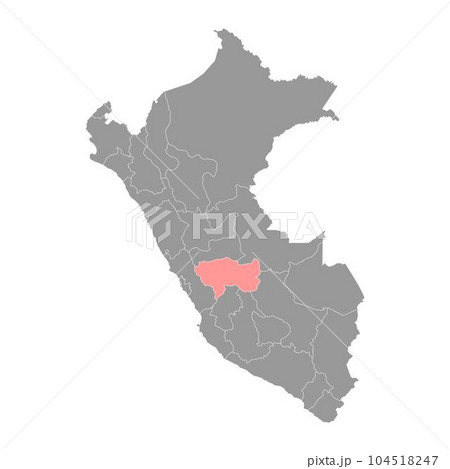 Junin map, region in Peru. Vector Illustration. 104518247