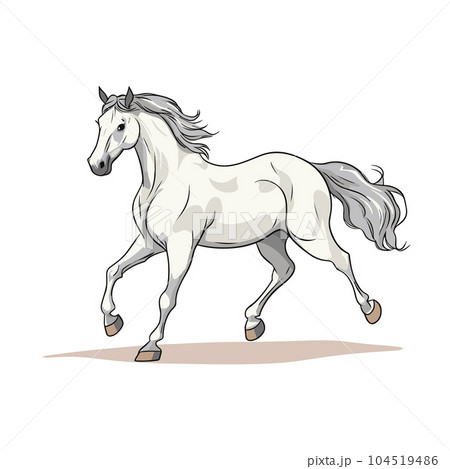 Mare hand-drawn illustration. Mare. Vector doodle style cartoon illustration Mare hand-drawn illustration. Mare. Vector doodle style cartoon illustration 104519486