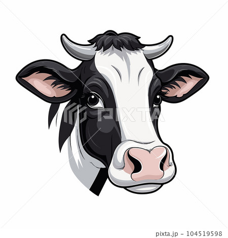 Cow hand-drawn illustration. Cow. Vector doodle style cartoon illustration 104519598
