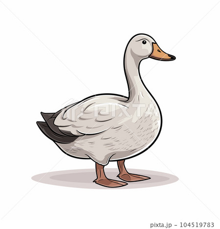 Duck hand-drawn illustration. Duck. Vector doodle style cartoon illustration Duck hand-drawn illustration. Duck. Vector doodle style cartoon illustration 104519783