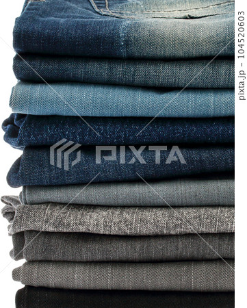 stacks of jeans. stacks of jeans. 104520603