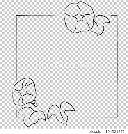 Morning glory illustration frame Morning glory illustration frame 104521273