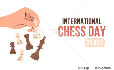 International Chess Day concept background. Vector illustration on the theme of International Chess Day on July 20. 104522600