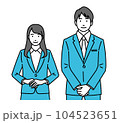 男女アイコン挨拶イラスト 104523651