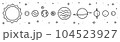 太陽系惑星の線画イラストアイコン 104523927