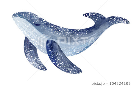 Watercolor illustrations of underwater marine animals octopus, seahorse, crab, starfish, jellyfish. Marine inhabitants of the underwater world. illustration, education, postcard, sticker, sublimation. 104524103