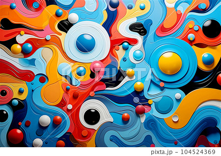 Colorful Kaleidoscope: Abstract Patterns Unleashing Creative 104524369
