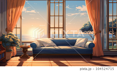 Anime girl lying on red loveseat HD wallpaper | Wallpaper Flare