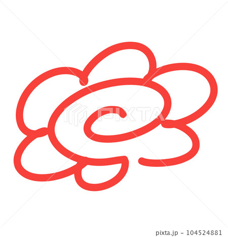 はなまる　サインペンで描いた 104524881